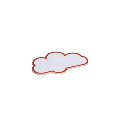 Image de MAUL Cartes d&#039;animation nuage 140 x 270 mm (20 pièces) de présentation avec bord rouge Idéales comme aide pour les présentations et ateliers 150 g/m² papier Blanc