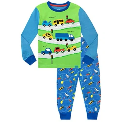 Image de Harry Bear Ensemble De Pyjamas Garçon Bien Ajusté Voitures Bleu 5 6 Ans