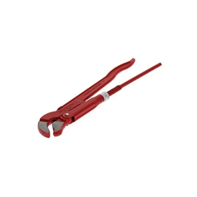 Image de GEDORE red Clé serre tubes coudée à 45, Largeur 40 mm/1 pouce, suédoise, mâchoires en S, résistante, denture inversée, R27140010