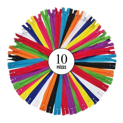 Image de KGS Fermeture éclair pour L&#039;artisanat de Couture 10 Couleurs Taille: 15 CM Pièces/Paquet Fermetures à glissière multicolores sacs, robe, trousse crayons, housse coussin