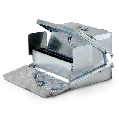 Image de SuperHandy Chicken Feeder Automatique Capacité de 9 kg (20 lb) Nourrit 6 à 12 Volailles/Volailles Jusqu&#039;à 10 Jours Garde au Sec avec Prévention des Oiseaux en Acier Galvanisé Antidéversement