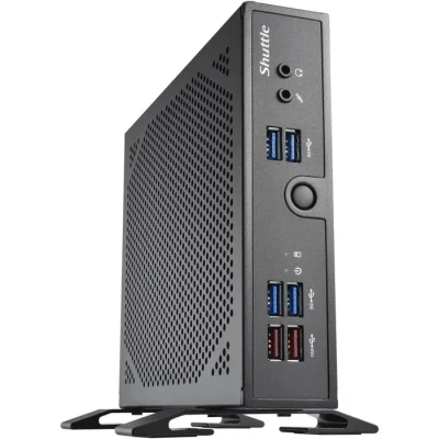 Image de Shuttle XPC slim Barebone DS50U, Intel Celeron 7305, 2x LAN (1x 2.5Gbit ,1x 1Gbit), 1xCOM,1xHDMI,1xDP, 1x VGA, fanless, fonctionnement permanent 24/7 Neuf