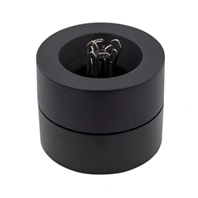 Image de Wedo 270401 Distributeur de trombones rond avec Noir