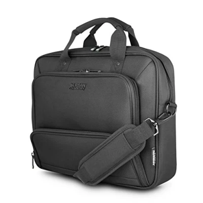 Image de Urban Factory Sacoche pour Ordinateur Portable Pc 15.6 Pouces et Tablette 10.5 Modèle Mixee Noir avec Compartiment Documents Accessoires Poignée Confortable Renforcée (Matière Non Abrasive)