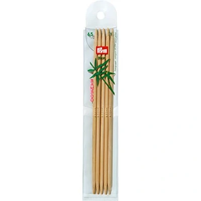 Image de Prym Aiguilles À Tricoter Double Pointe, Bambou, 4,5 X 20cm, n