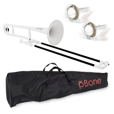 Image de PBONE PBONE1 W Trombone avec embouchure et housse, Blanc