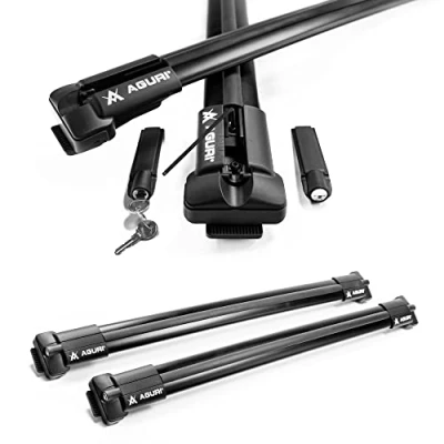 Image de AGURI Prestige II Compatible avec Dacia Duster 2014 2017 Galerie de Toit, Barres Toit Pour le Montage Coffres Porte vélos, d&#039;échelles Structure en Aluminium Durable