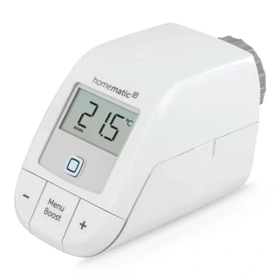Image de Homematic IP Smart Home 153412A3 Thermostat de radiateur numérique Base, contrôle par Application, Alexa, Google Assistant, Installation Facile, économie d&#039;énergie