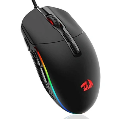 Image de Redragon M719 Invader Souris de Jeu Optique Filaire, 7 Boutons programmables, rétroéclairage RVB, 10 000 DPI, Ergonomique avec Bouton Fire