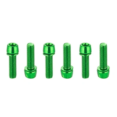 Image de Chooee Lot de 6 boulons pour guidon vélo, M5 x 18 mm, VTT / vélo route, vert
