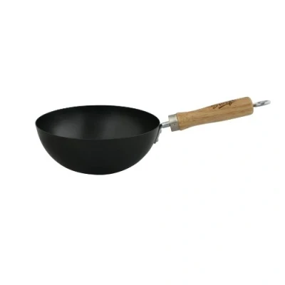 Image de Dexam Swift Wok en Acier au Carbone Non adhérent avec Manche Bois 20 cm
