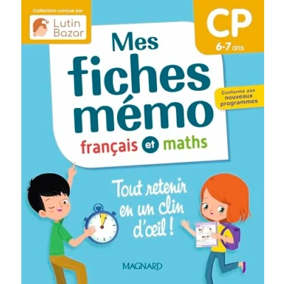 Image de Mes fiches mémo Français et Maths CP: Une collection conçue par Lutin Bazar Tout retenir en un clin d&#039;oeil
