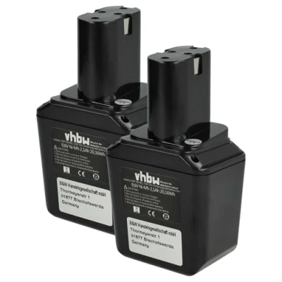 Image de vhbw 2X Batterie Compatible avec Bosch GSR 9,6 V, GSC GSS VES, VET, VES Outil électrique (2100 mAh, NiMH, V)