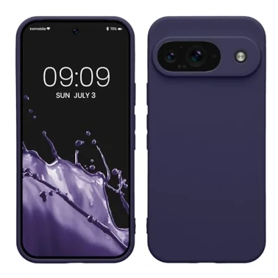 Image de kwmobile Housse Compatible avec Google Pixel 9 Coque de téléphone en TPU Protection Appareil Photo Deep Ocean