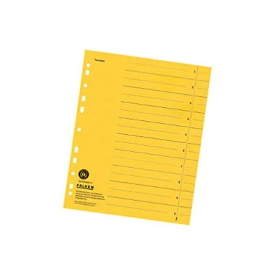 Image de Falken Diviseurs en carton recyclé A4 100er Pack jaune