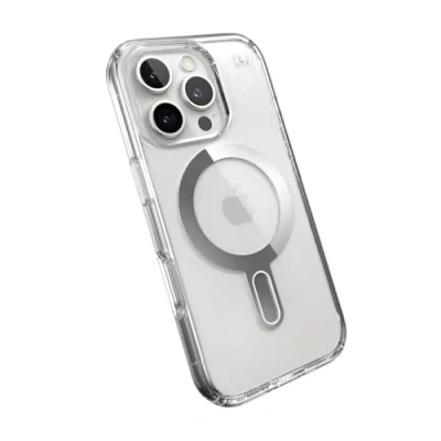Image de Speck Coque pour iPhone 16 Pro MagSafe + ClickLock fine anti jaunissement avec protection contre les chutes de 4 m et lunette surélevée téléphone résistante aux rayures 6,1&quot;