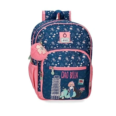 Image de Enso Ciao Bella Sac à Dos Scolaire Bleu 30 x 38 12 cm Polyester 13,68 L, Bleu, Talla única,