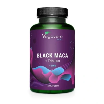 Image de MACA Noire + TRIBULUS Terrestris Complex EXTRA FORTE 90% Saponines Musculation Endurance pour Hommes et Femmes 120 Gélules (4 Mois) VEGAN Sans Additifs Vegavero®