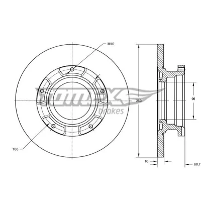 Image de Disque de frein TOMEX Brakes TX 72 17