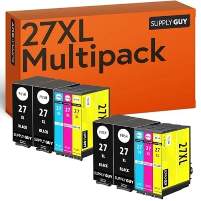 Image de Supply Guy 10 Cartouches d&#039;encre Compatible avec Epson 27XL Multipack pour Workforce WF3600 WF3620 WF3640 WF7110 WF7210 WF7600 WF7610 WF7615 WF7620 WF7700 WF7710 WF7715 WF7720
