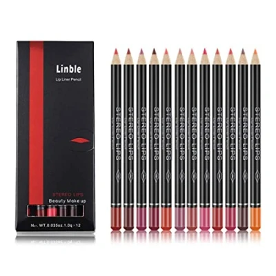 Image de Ensemble de crayon à lèvres mat │ imperméable l&#039;eau 12 couleurs permanent soft matte Mild Lip Liner