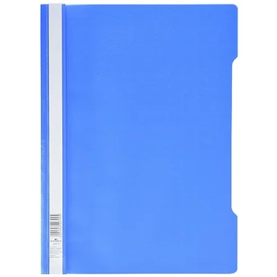 Image de Durable 257306 Chemise à Lamelles Format A4 avec Couverture Transparent Dos Bleu Lot de 50