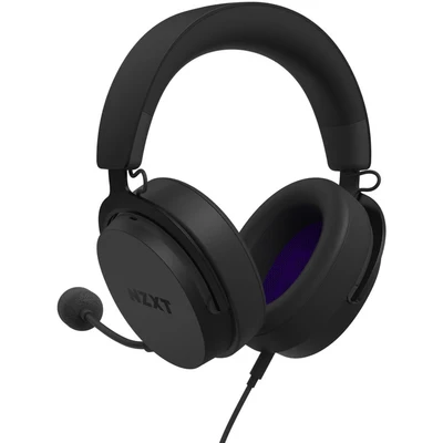 Image de NZXT Relay Casque PC gaming filaire AP WCB40 B2 Noir Certifié Hi Res Audio Son surround DTS Headphone:X Léger &amp; Confortable Micro amovible Compatible logiciel CAM