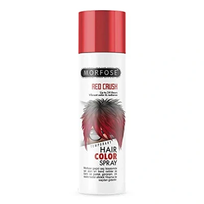 Image de Morfose Red Crush Temporary Hair Color Spray 150ml teinture capillaire temporaire Couleurs tendance et éclatantes avec tenue jusqu&#039;à 24 heures, facile à enlever au lavage.