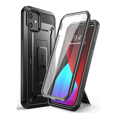 Image de SUPCASE Coque iPhone 12 Mini 5G (2020) 5,4 Pouces, Antichoc Intégrale Protection Robuste [Unicorn Beetle Pro] avec Protecteur d&#039;écran Intégré, Béquille, Clip Ceinture (Noir)
