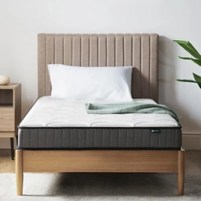 Image de Zinus Matelas Hybride, Mousse à mémoire de Forme Polyester, Blanc, Twin