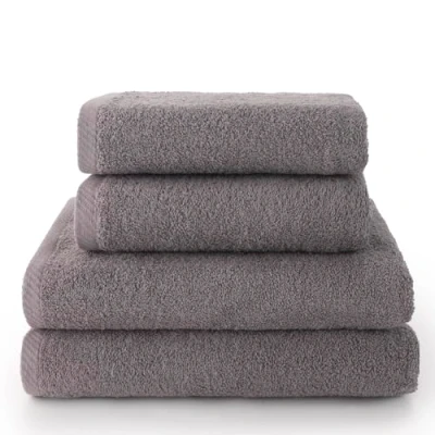 Image de Top Towel Plus Lot de 2 Serviettes Toilette et Bain ou Douche 100% Coton 400 g/m² Gris