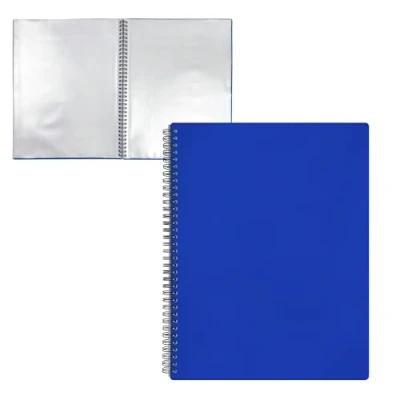 Image de RAYLU PAPER classeur Trieuse avec pochettes transparentes A4 en plastique et couvercle polypropylène Opaque résistant, pour documents (30 Pochettes, Bleu)