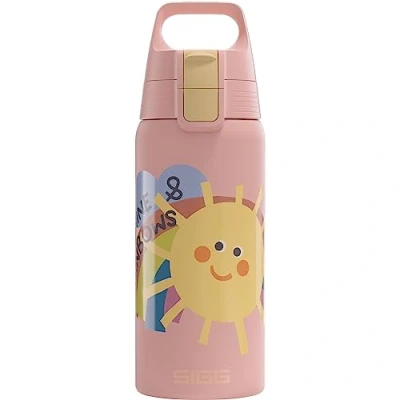 Image de Sigg Gourde Isotherme Enfant Shield One Therm Convient Aux Boissons Gazeuses Étanche Passe Au Lave Vaisselle Sans BPA Acier Inoxydable 90% Recyclé 0,5L