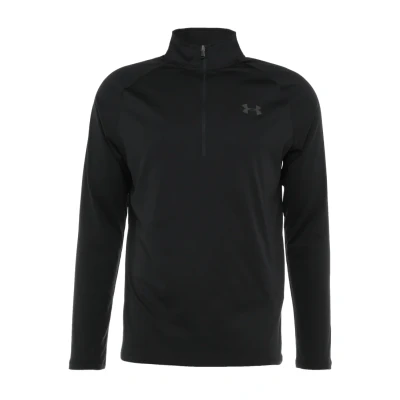Image de Under Armour UA TECH 2.0 1/2 ZIP Tshirt à manches longues, Homme, Taille: XS, Black/charcoal