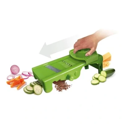 Image de Nerthus FIH 062 Mandoline Coupe Fruits et légumes à découpe Manuelle Vert 32,8 x 16,4 9 cm