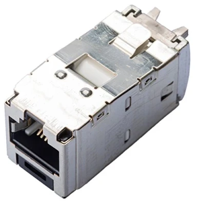 Image de Panduit Mini COM ® tX6 ™ 10 Gig Shielded Jack Module TG Style Adaptateur pour câble (Gris, RJ 45)