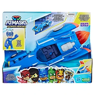 Image de Pyjamasques La Ronde des Héros Vroomerang, véhicule avec Sons et lumières 1 Figurine de Yoyo, Jouet préscolaire pour Filles garçons