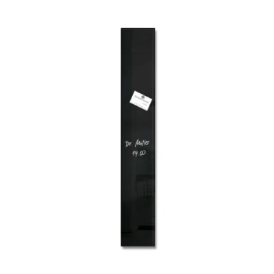 Image de SIGEL GL100 Tableau magnétique en verre premium, surface brillante, 12 x 78 cm, de sécurité, montage facile, 2 aimants néodyme inclus, noir Artverum