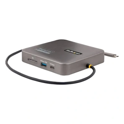 Image de StarTech.com Adaptateur Multiport USB C, Double HDMI 4K 60Hz, Hub A/USB C 10Gbps à 2 ports, PD 100W, Gigabit NIC, SD, Station d&#039;Accueil de Voyage