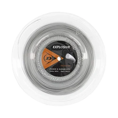 Image de Dunlop Mixte 624858 Tennis String Explosive 200 m Reel 130 mm 1 Piece, Argent, Talla única EU