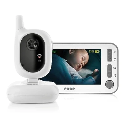 Image de Reer Babycam L Babyphone Vidéo avec Écran Ecoute Bébé TFT, Blanc, 4.3 Pouces, 1 Unité