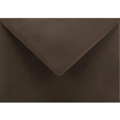 Image de Netuno 100 enveloppes marron foncé B6 125x175mm 115g Sirio Color Cacao colorées rabat pointu décoratives pour invitations mariage cartes de vœeux postales anniversaires