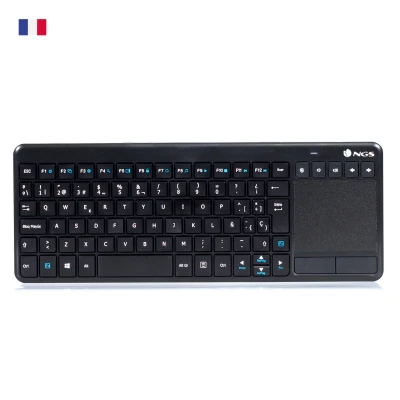 Image de NGS TV Warrior Clavier sans Fil 2.4GHz avec Touchpad et Touches Multimédia pour SmartTV, Odinateur Portable ou Console de Jeux (AZERTY Français)