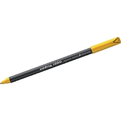 Image de edding 1200 Feutre de coloriage pointe fine jaune 10 stylos ronde 1 mm stylo pour ecriture, dessin,