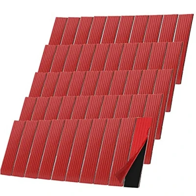 Image de Fepito Lot de 50 adhésifs double face en mousse plaque d&#039;immatriculation Pad pour auto licence fixation