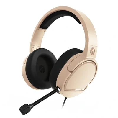Image de STEALTH PANTHER Sand Casque de jeu supra auriculaire PS4/PS5, Xbox, Switch, PC avec micro flexible, prise jack 3,5 mm, câble 1,5 m, léger, confortable et durable
