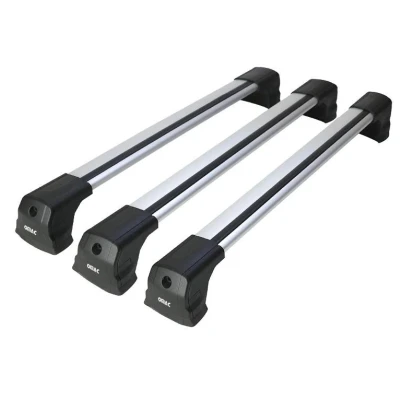 Image de Barres De Toit Transversales pour Ford Tourneo Custom 2013 2023 Alu Gris 3 Pcs