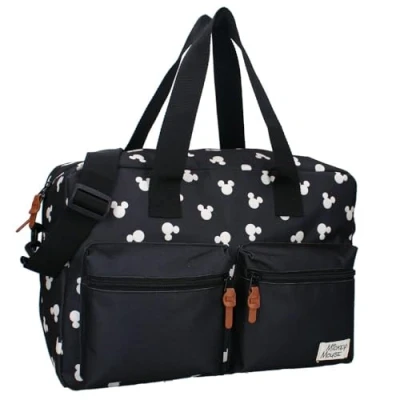 Image de Grand sac à langer pour bébé avec matelas Disney Mickey Mouse, Noir