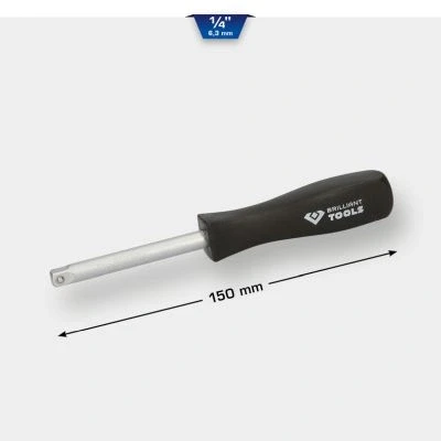 Image de KS TOOLS BT020901 Poignée encliquetable carrée 150 6,3 (1/4&quot;) à tête