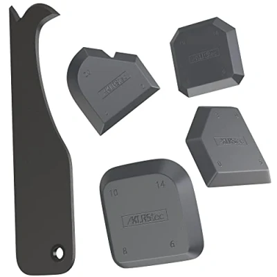 Image de KLRStec Premium Outil de Calfeutrage Joint Kit complet décapage silicone &amp; rénovation, 4 lissoirs à joints avec 15 formes et tailles différentes d&#039;outils lissage